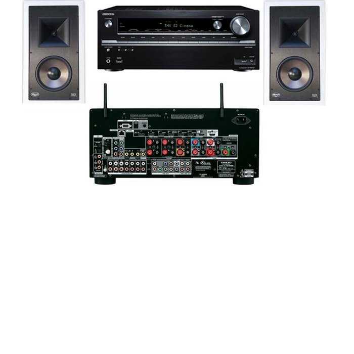 Klipsch KL-7800-THX In-Wall (Pair)-Onkyo TX-NR838 7.2 Channel- White