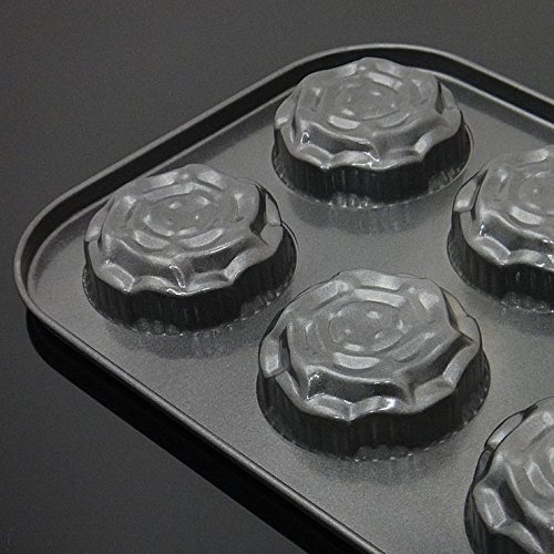 YOFAN Steel Nonstick 6-Cavity Cake Pan , Cake Mold (BEARS) N11