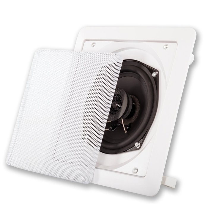 Acoustic Audio S191 5.25-Inch Square 2 Way Speaker (White)