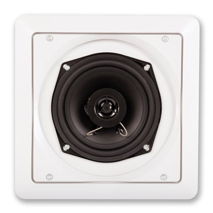 Acoustic Audio S191 5.25-Inch Square 2 Way Speaker (White) N2