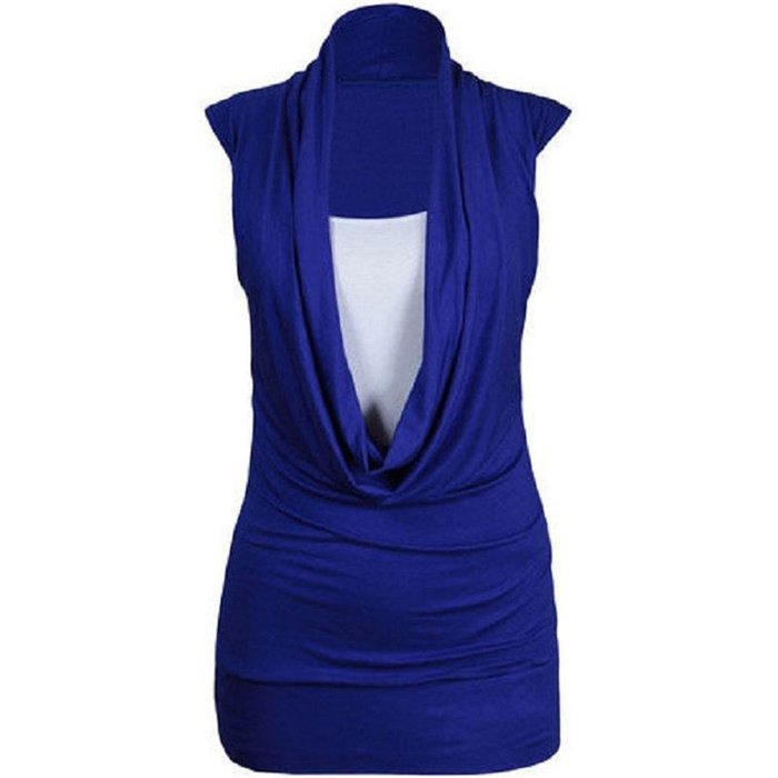 Banggood 1x Lady Heaps Collar Sleeveless Tops Fashionable Slim Vest