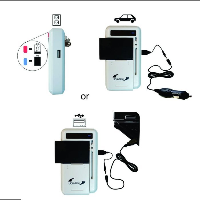 Gomadic Portable External Battery Charging Kit suitable for the Sierra Wireless 4G LTE Tri-Fi Hotspot Includes... N2
