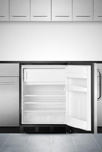 Summit AL652BBISSTB 24" ADA Compliant Compact Refrigerator with 5.1 Cu. Ft. Capacity Cycle Defrost Adjustable... N2