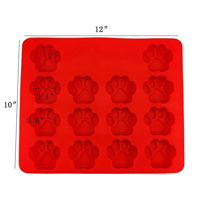 Sinospore Puppy Paws & Bones Silicone Baking Molds-pan-ice Trays Set of 2 N4