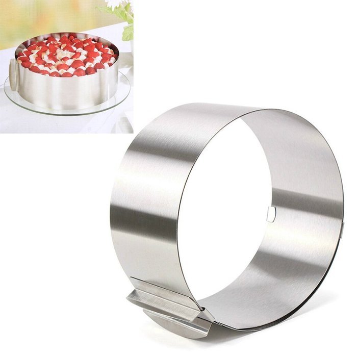 iHappy Adjustable Setting Ring Stainless Steel Cake Mousse Mould Cake Bakeware Wedding Birthday N4