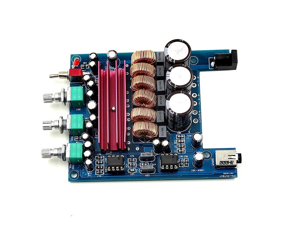 Nobsound&reg;Latest upgrated 2.1 digital power amplifier board TPA3116D2 50W+50W+100W 12V-24V N2