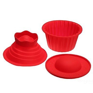 Kaifina Big Top Cupcake Pan Giant Silicon Mold Bake 3 Set N6