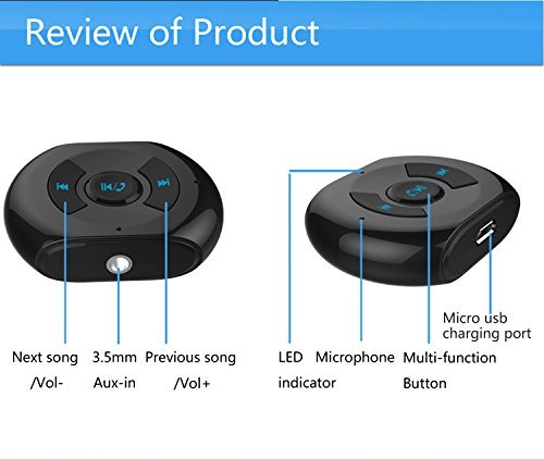 Dr. Queen Bluetooth Receiver Portable Wireless Bluetooth Audio Receiver ...