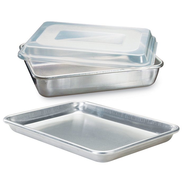Nordic Ware Natural Aluminum Commercial 3-Piece Baker's Set, Quarter Sheet and Cake Pan N4