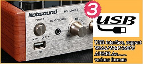 Nobsound MS-10D MKII Hybird Tube Amplifier with Bluetooth/USB/Headphone for Hifi N4