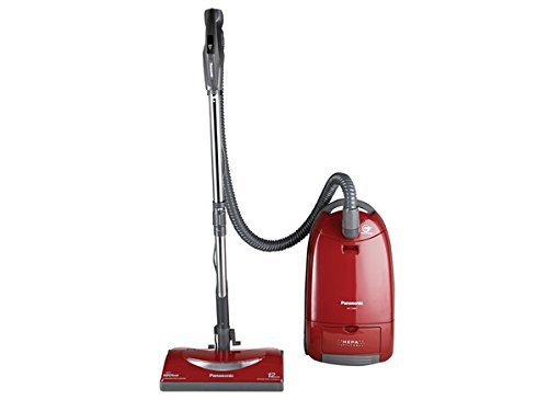 Kitchen Canister Home Floor Vacuum Cleaner, Burgundy, Easily Switches from Carpet to Bare Floors Powerful 12 Amp... N3
