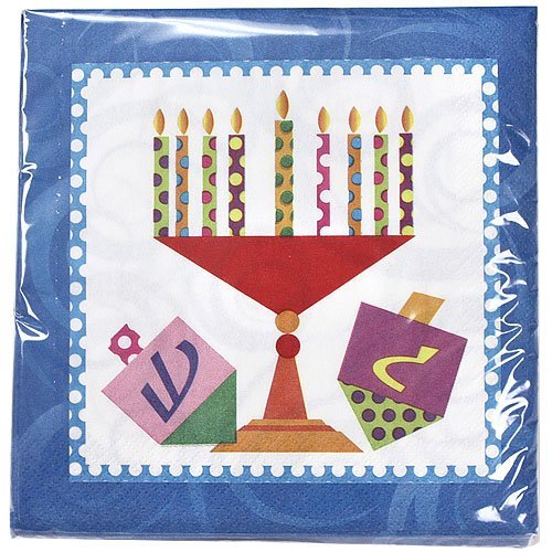 Hanna K. Signature Collection 40 Count Happy Chanukah Luncheon Paper Napkins N2