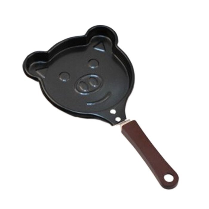 Happy Piggy Utility Non-stick Cast Iron Skillet Mini Poached Egg Pan(4.75.5'') N2