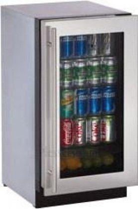 U-Line U2218RS00B 18" Wine Captain 1000 Series Built In Counter Depth Compact Refrigerator with 5.2 Cu. Ft. Capacity...