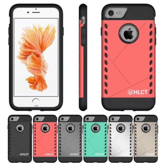 iPhone 7 Case, [4.7 Inch] by HLCT, Interior TPU Bumper & Hard Shell Solid PC Back, Shock-Absorption & Skid-Proof... N2