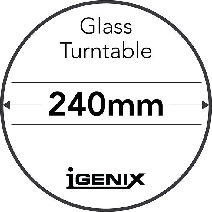 Igenix Jun11 20L White Manual Microwave S/Stl Cavity 800W N3