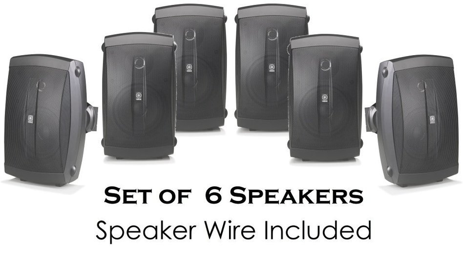 Yamaha All Weather Indoor & Outdoor Wall Mountable Natural Sound 120 watt 2-way Acoustic Suspension Speakers (... N5