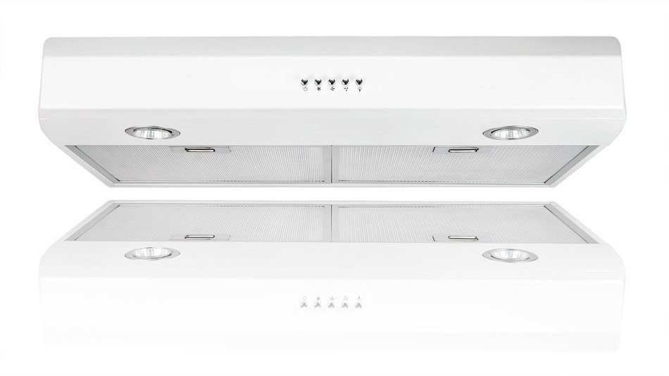 FIREBIRD New 30-Inch 3-Speed Stainless Steel Under Cabinet Range Hood FB-WHT5710W (White) N3