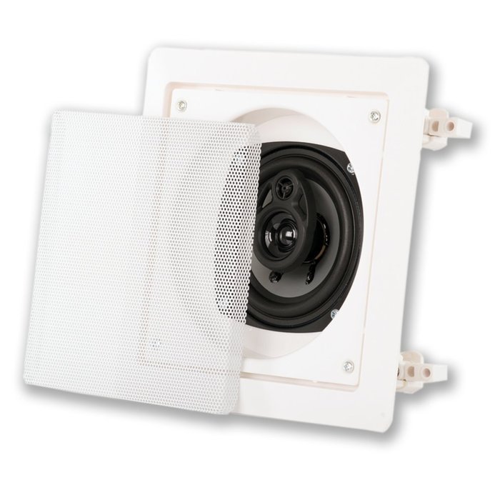 Acoustic Audio CS-i43s In Ceiling Square 3-Way Speaker (White) N3