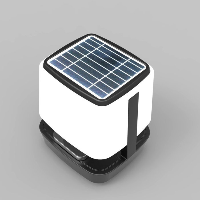 (2 Pack) Solar Powered Mobile Phone Speaker With Blue LED Night Light N2