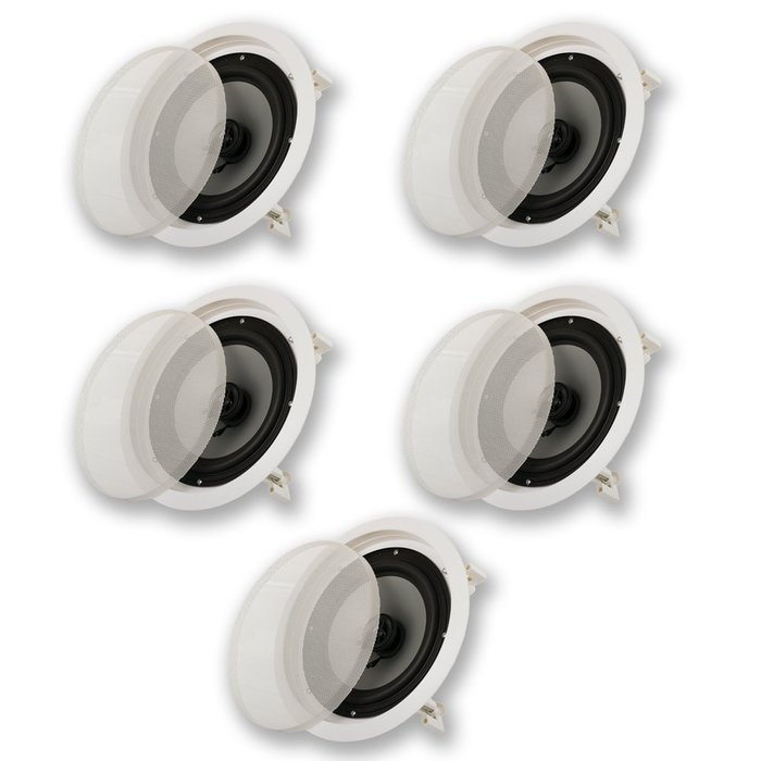 Acoustic Audio CS-IC82 In Ceiling 8" Home Theater 5 Speaker Set 2 Way 1500 Watt New CS-IC82-5S