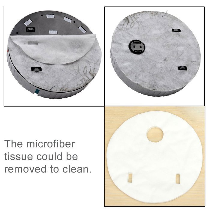 M.Way 9 inch Wireless Home Robotic Smart Auto Cleaner Robot with Microfiber Tissue Remove Dust Cleaning Helper... N10