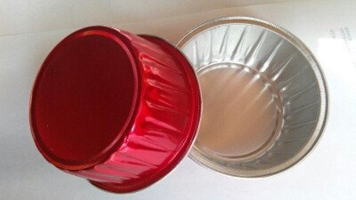 KEISEN 3 2/5" mini Disposable Aluminum Foil Cups 120ml for Muffin Cupcake Baking Bake Utility Ramekin Cup Red...