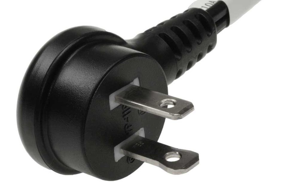 SF Cable, 6 ft 18 AWG 2-Slot Polarized Right Angle Power Cord (IEC320 C7 to NEMA 1-15P) N5