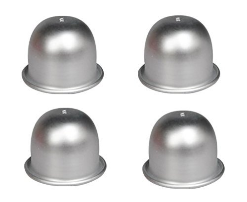 Astra Gourmet Set of 4 Aluminum Deep Semicircle Round Chiffon Cake Pan Bobbi Doll Princess Cake Mold Pudding Dessert... N7