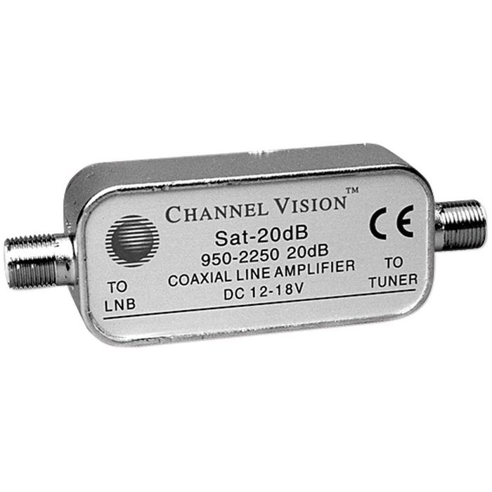 CHANNEL VISION SAT-20DB In-line Amplifier for Dbs