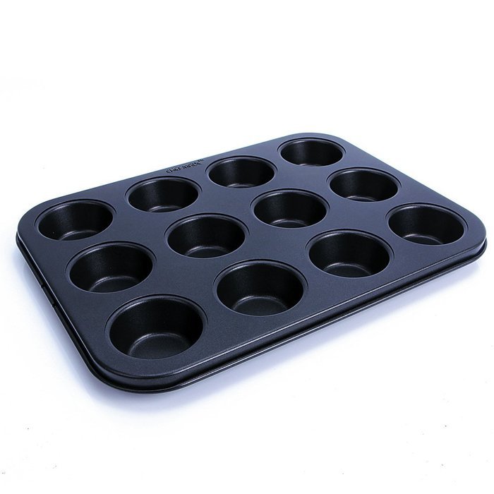 uxcell Casa-J Bakeware Muffin Pans 12 Cup Nonstick Stainless Steel Champagne N8