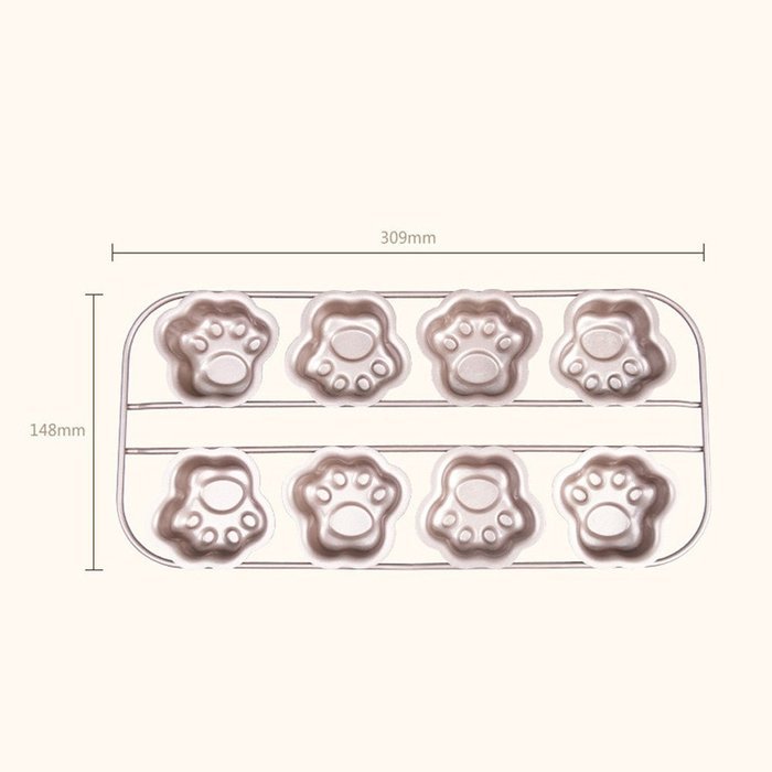 Cake Mold - Yiiho Non Stick Cat Paw Shaped Cake Mold Biscuit Pudding Mold 1 set N7