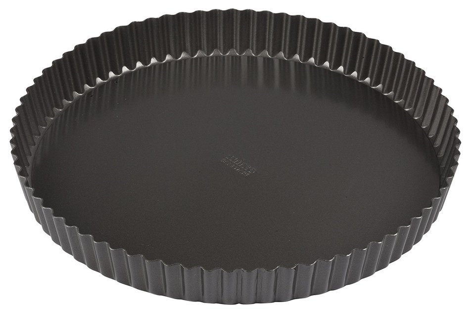 Winco FQP-12 12" Non-stick Carbon Steel Quiche Pan