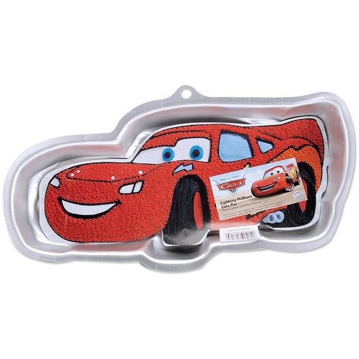 WMU - Novelty Cake Pan-Lightning McQueen 13.75"X6.25"X2. N2