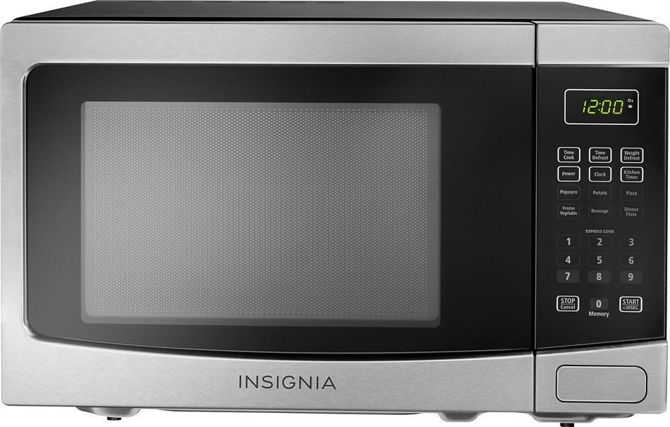Insignia - 1.2 Cu. Ft. Mid-Size Microwave - Stainless Steel