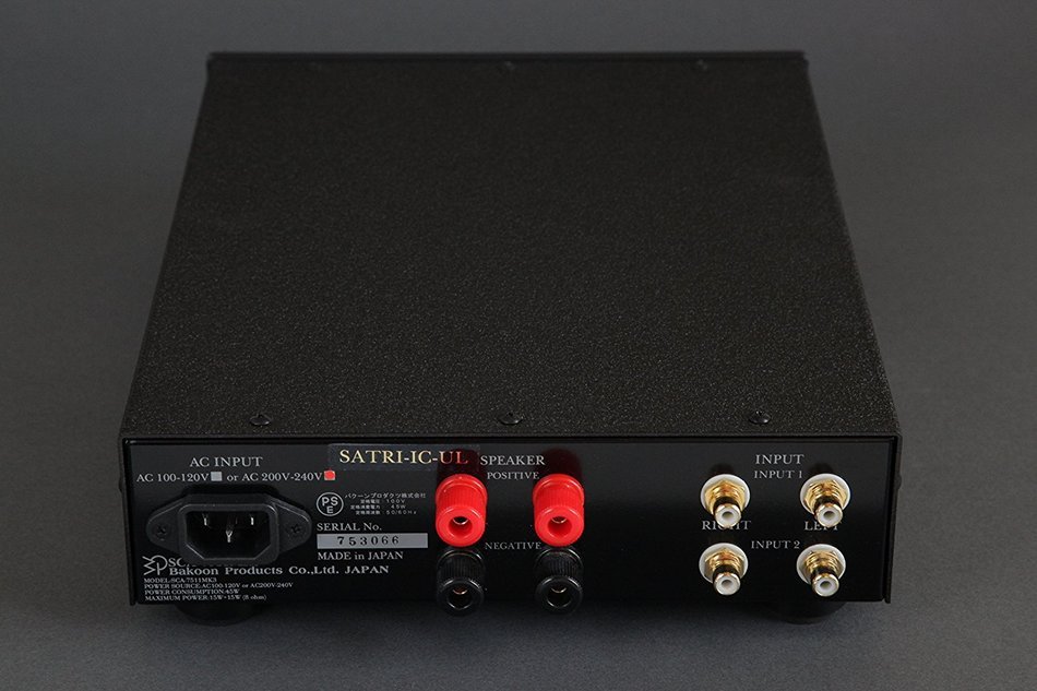 Bakoon Products Power amplifier SCA-7511MK3 SATRI-IC-UL Winging Resistance ATT(Non induction), Black