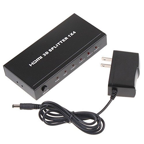4 Port HDMI Audio Video Amplifier Splitter Multiplier Box N3