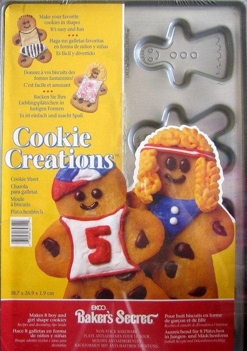 Ekco Baker's Secret Cookie Sheet - BOYS & GIRLS Shape Cookie Creations