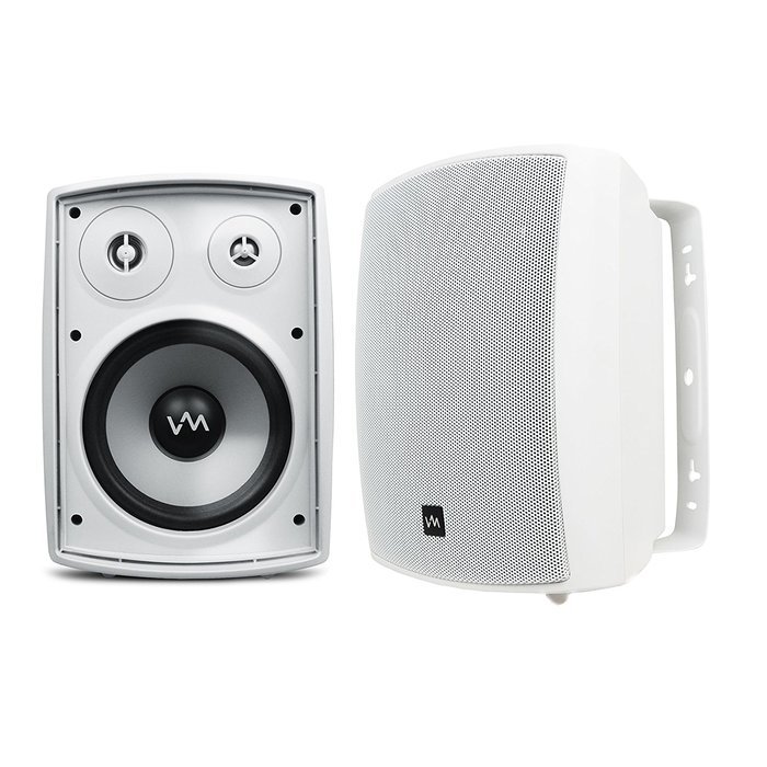 VM Audio 260-Watt White Weather-Resistant Patio Speaker System, 4 N5