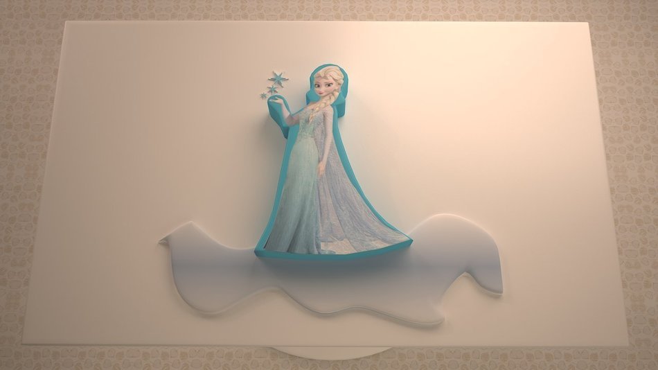 Euro Tins Novelty Elsa Cake Pan Birthday Party Cake Tin 14" X 10" 2" Deep