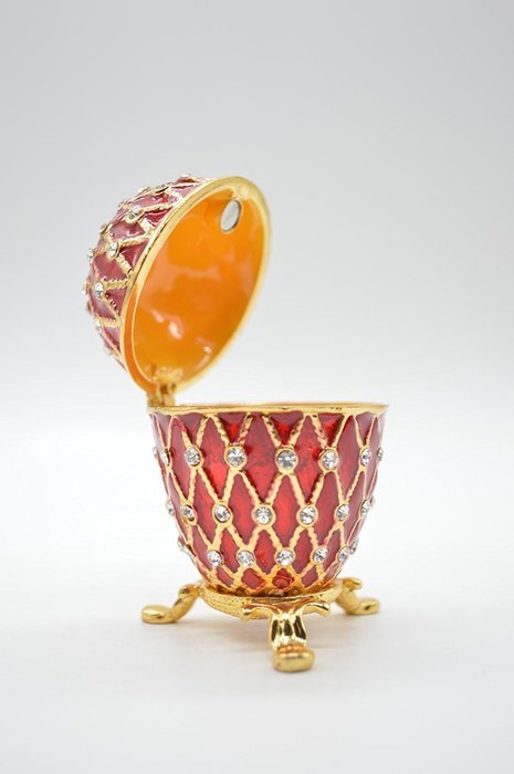 Unique Rhninestone Faberge egg wedding Desktop Ornaments Pewter alloy N3