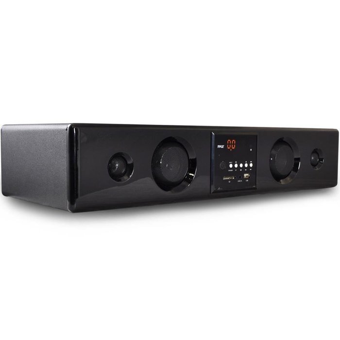 Pyle WiFi Sound Bar Speakers - Sound Base - 2.0-Channel Home Theater Speaker System, - USB/SD/MP3 Readers - Black... N7