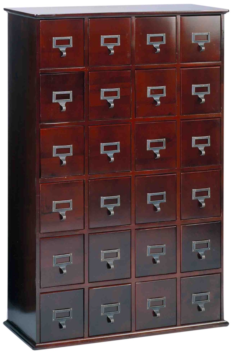 Leslie Dame CD456C Solid Oak Library Card File Media 24