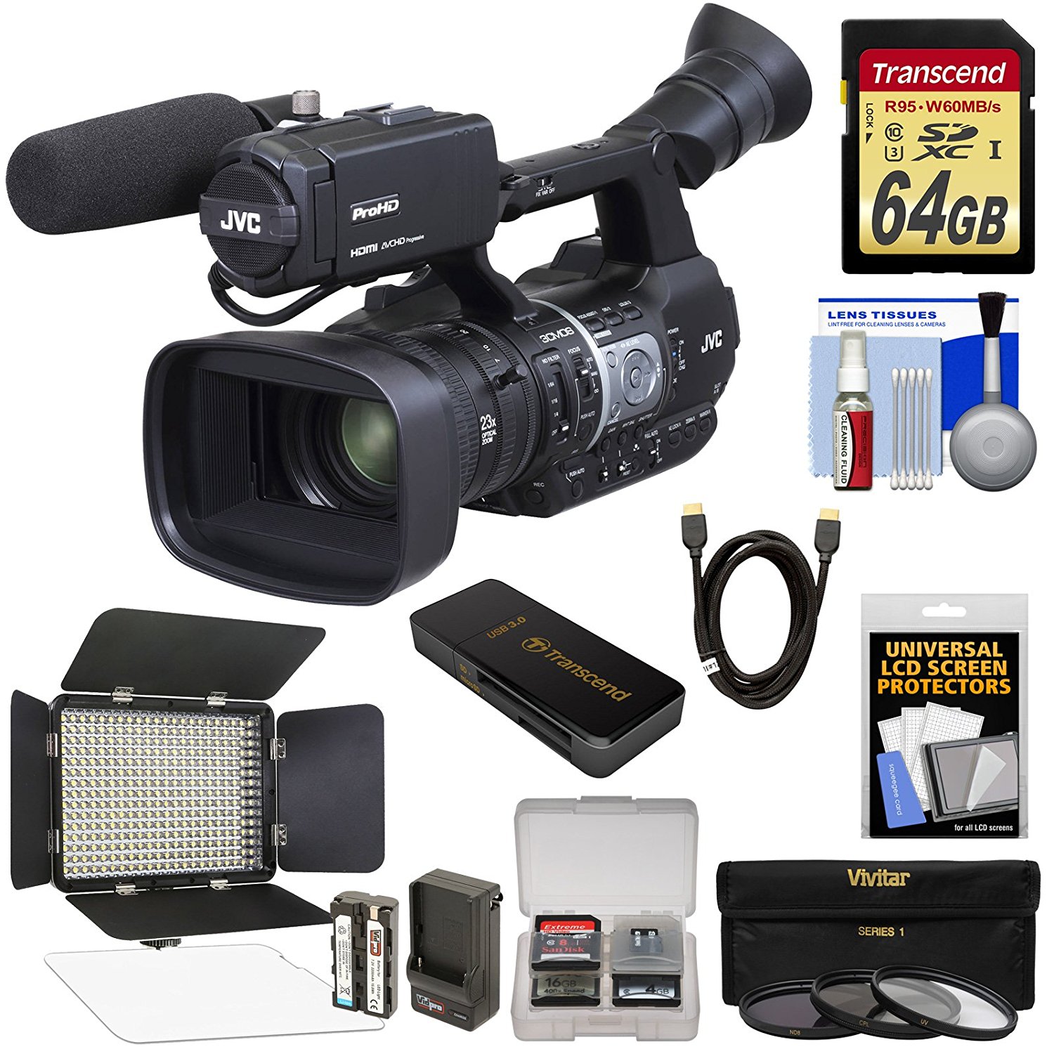 JVC GY-HM620U ProHD Professional Mobile News Camcorder With Microphone ...