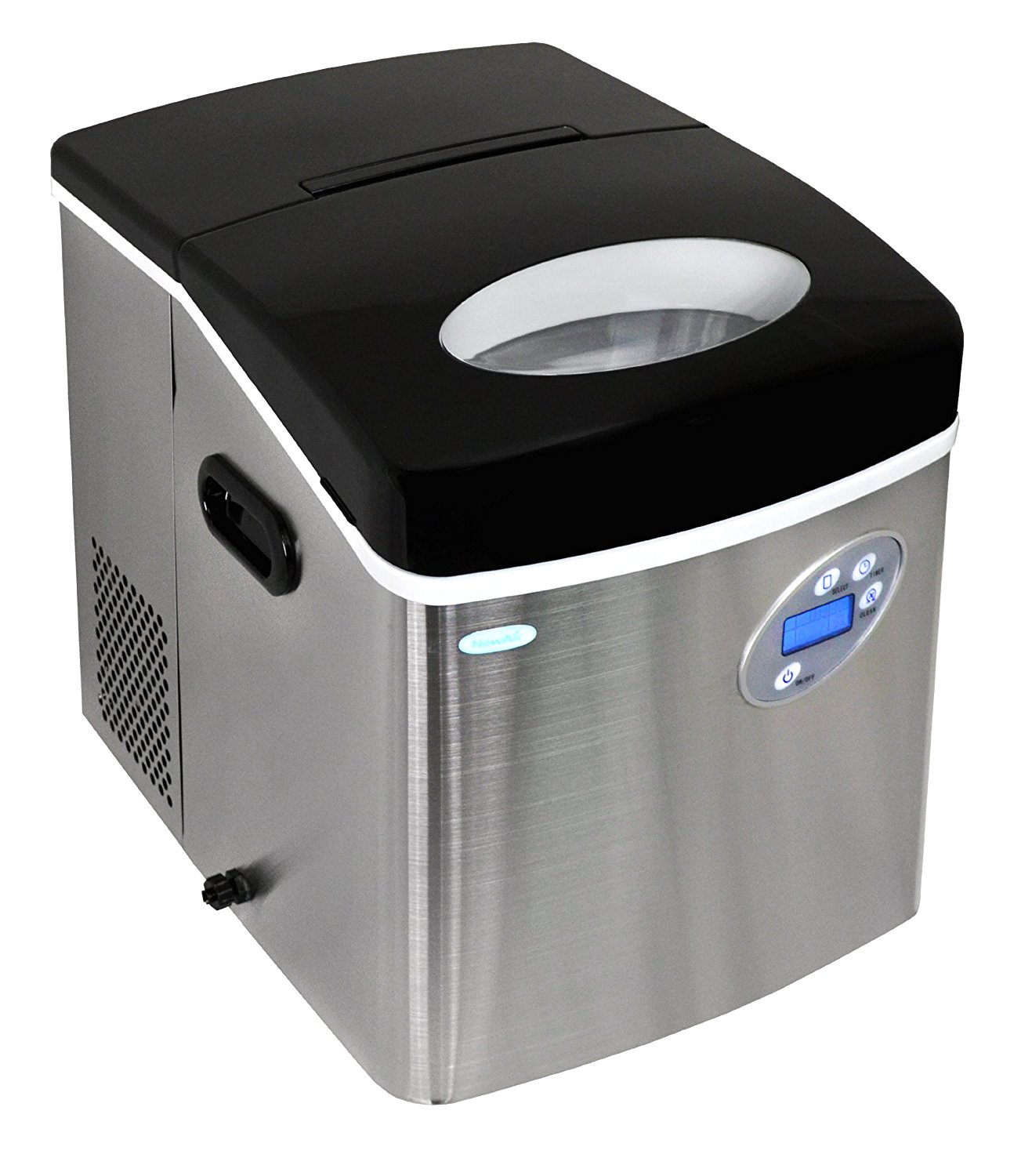 Newair AI-215SS Stainless Steel Portable Ice Maker with 50 Lbs. Daily ...