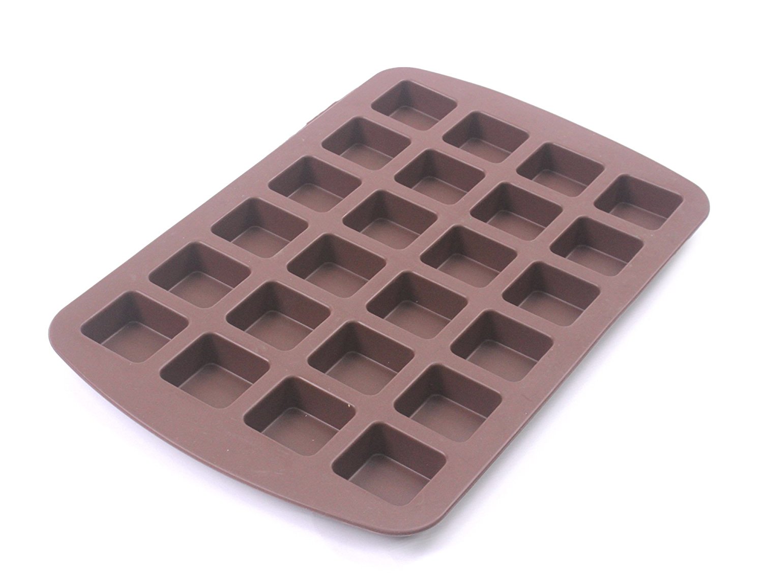 Qlife 24cavity Silicone Brownie Squares Baking Mold Cake Chocolate