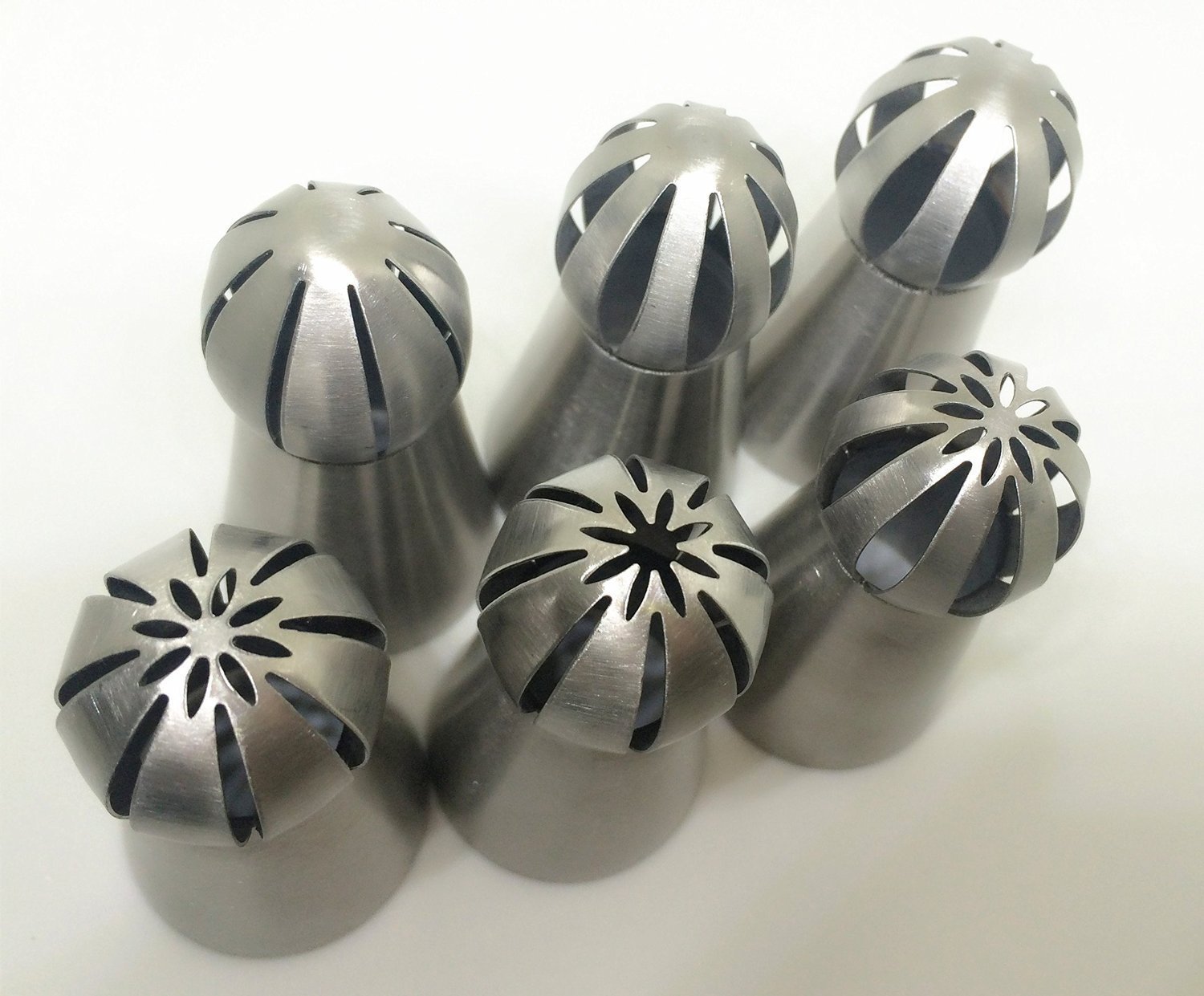 Misula 6PCS/Set New Design Ball Tips Sphere Nozzles Cream Stainless ...
