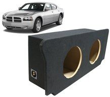 2006-2010 Dodge Charger Custom Fit Dual 10" Subwoofer Enclosure Sealed Sub Box N4