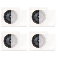Blue Octave BDW8 In Wall 8" Passive Subwoofer Speakers Home Theater 4 Sub Set