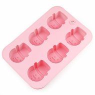Wholeport Silicone Cake Mold Mould Muffin Cups Cake Pan Ice Mold 6-Snow Man Mold N3
